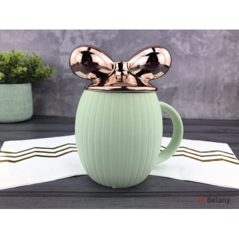 Керамическая чашка "Relief" зеленая