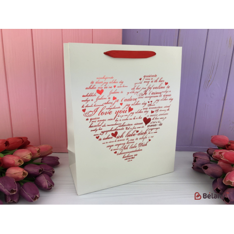 Подарочные пакеты "Love Passion" S красные