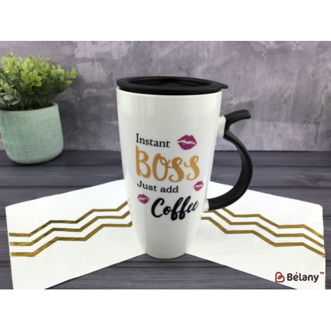 Керамическая чашка "Lady boss" L #3
