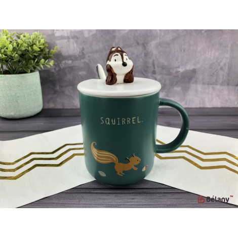 Керамическая чашка "Squirrel" зеленая