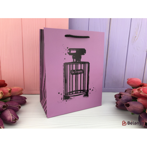 Подарочные пакеты "Parfume" лиловые S