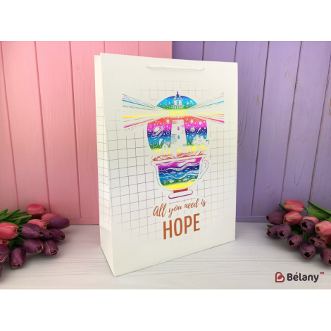 Подарочные пакеты "All you need is hope" L