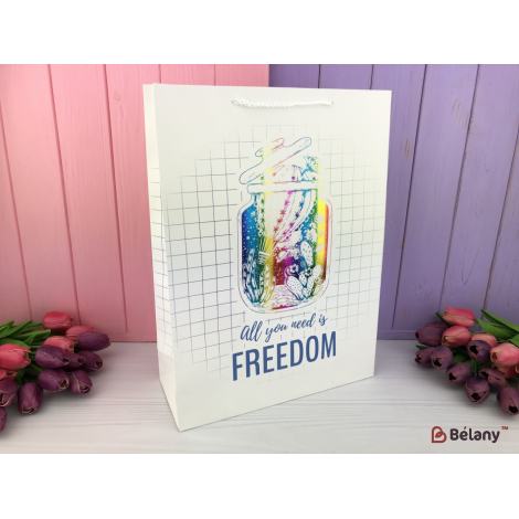 Подарочные пакеты "All you need is freedom" L
