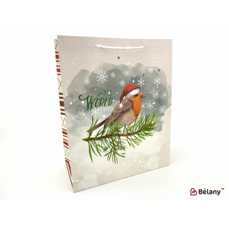 Подарочные пакеты "Winter Animals" зарянка L