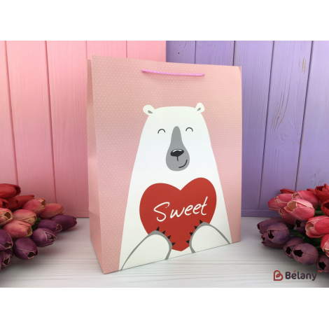 Подарочные пакеты "Loving bear" sweet M
