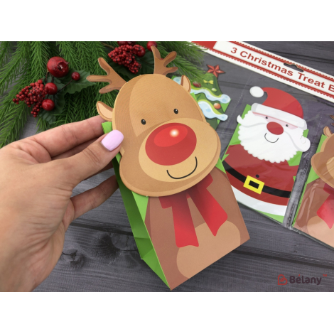 Новогодние подарочные пакеты "Christmas treat bags" Микс (6 планшеток)