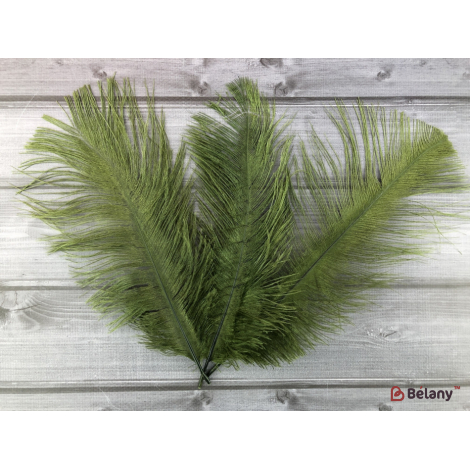 Перья страуса 25-30см хаки