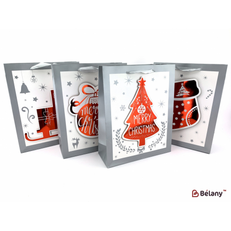 Новогодний пакет "Christmas Mirror" M МИКС