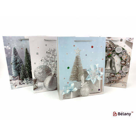 Подарочные пакеты "Silver Winter" M Микс