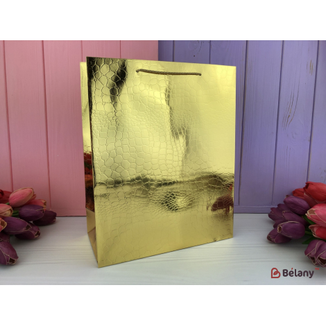 Подарочные пакеты "Skiny" M золото