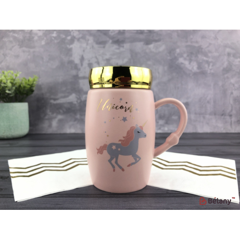 Керамическая чашка "Gold unicorn" #2