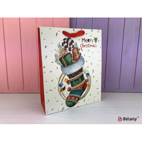 Новогодние пакеты "Draw Christmas" L #3