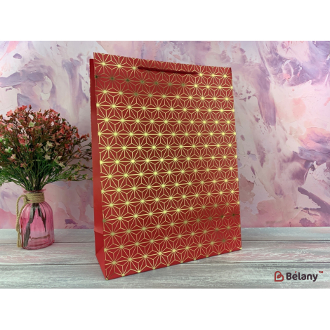 Подарункові пакети "Gold Shine" L червоні