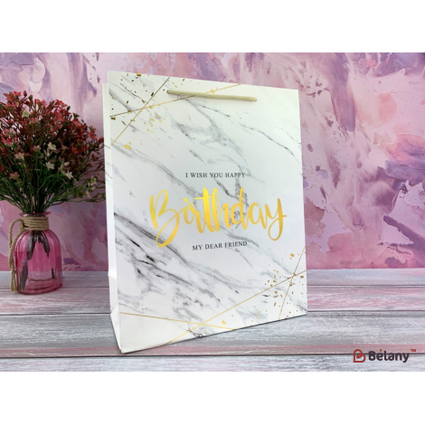 Подарочные пакеты "Gold Birthday" L #4