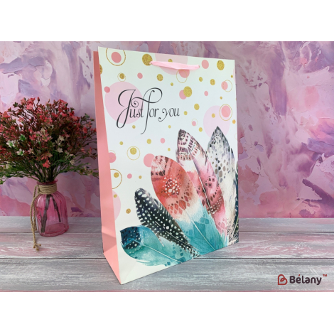 Подарочный пакет "Сolor Feather" S #3