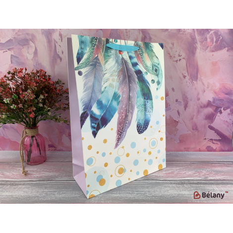 Подарочный пакет "Сolor Feather" L #4