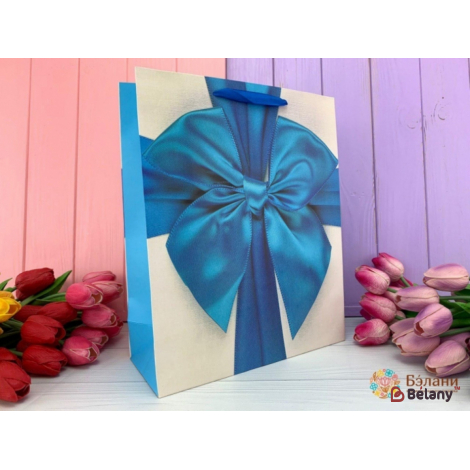 Подарочный пакет " Fluffy bow" XL #1