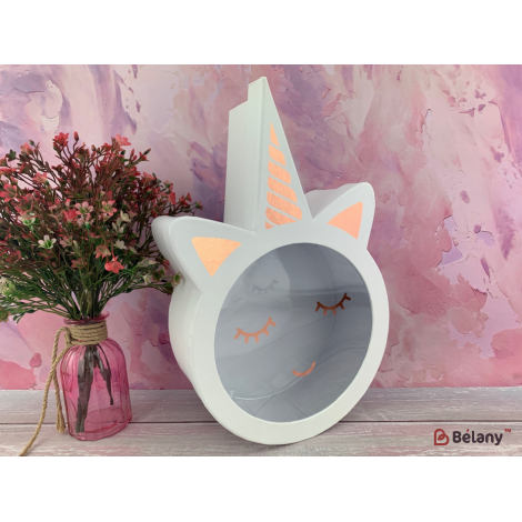 Овальная коробка "Oval Unicorn" белая