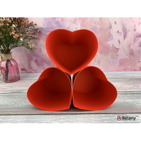 Коробка для цветов "Flash heart" красная