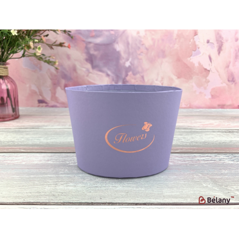 Коробка для квітів "Oval Flowers" бузкова