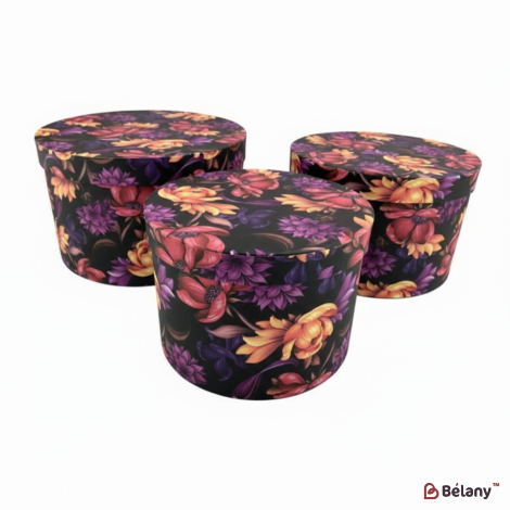 Круглая коробка "Garden DeepPurple M"