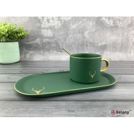 Керамическая чашка "Green Deer"