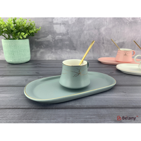 Керамическая чашка "Grande espresso" серая