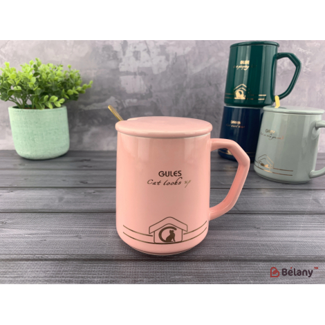 Керамическая чашка "Home warm" розовая