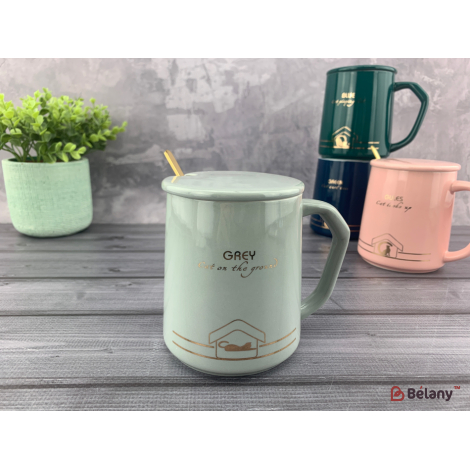 Керамическая чашка "Home warm" серая