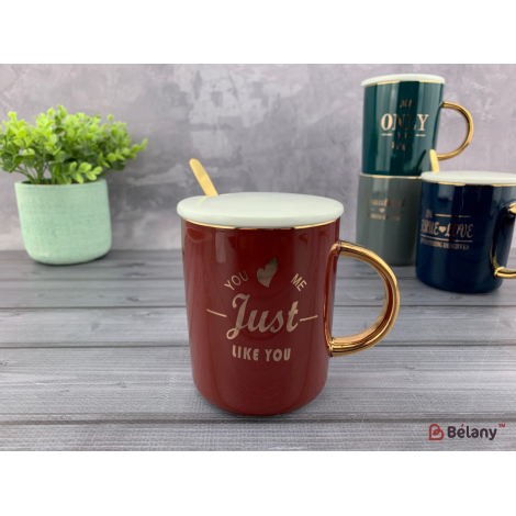 Керамическая чашка "Other fonts" бордо