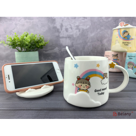 Керамическая чашка "Rainbow" белая