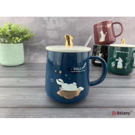 Керамическая чашка "Funny Bunny" синяя