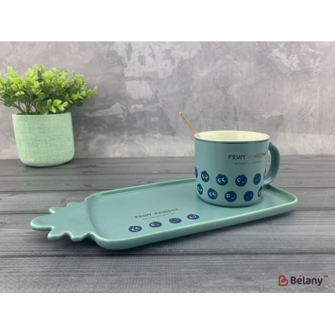 Керамическая чашка "Fruit Kingdom" сизая