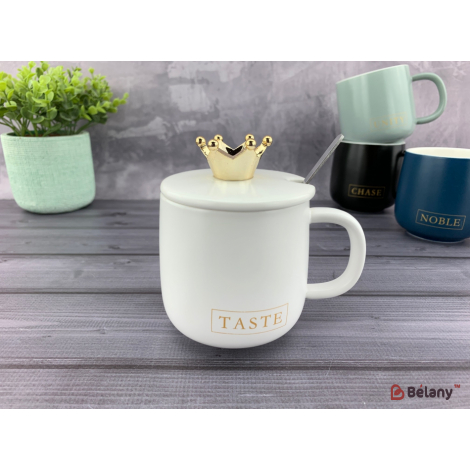 Керамічна чашка "Crown" біла