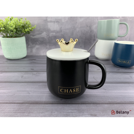 Керамическая чашка "Crown" черная