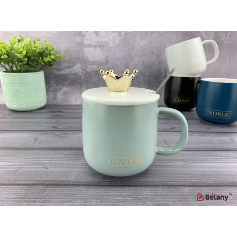 Керамическая чашка "Crown" серая
