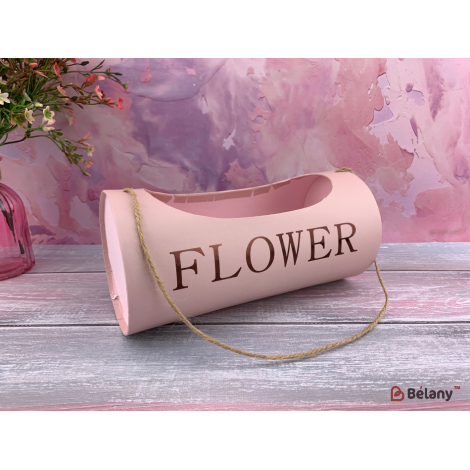 Тубус для цветов "Flower" розовый