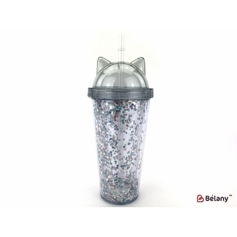 Акриловый стакан "Shiny" серебро