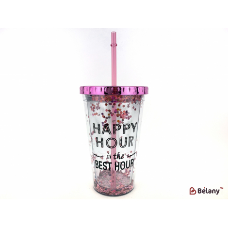 Акриловый стакан "Brilliantly" малиновый