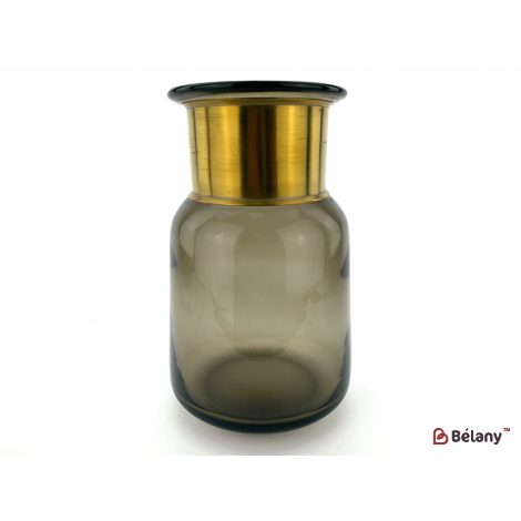 Ваза для цветов "Gold collar" пепельный 27х13см