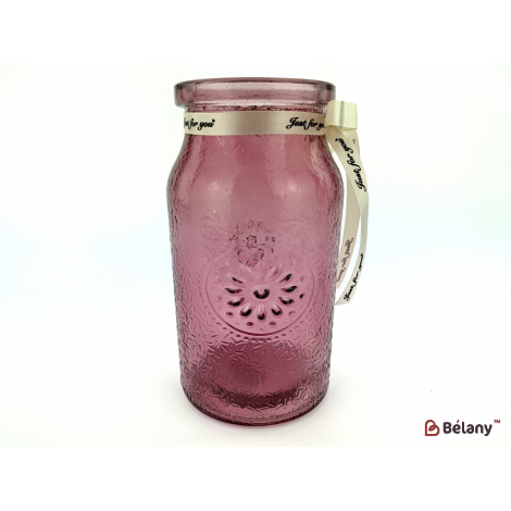Ваза для цветов "Flower stamp" гранатовый 18х9см