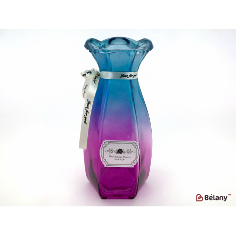 Ваза для цветов "Flowery" небесно-гранатовый 25х5.5см