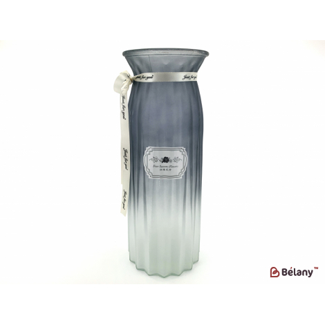 Ваза для цветов "White Matte" пепельно-белая 30х9см