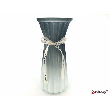 Ваза для цветов "Frizy" пепельно-белая 25х10см