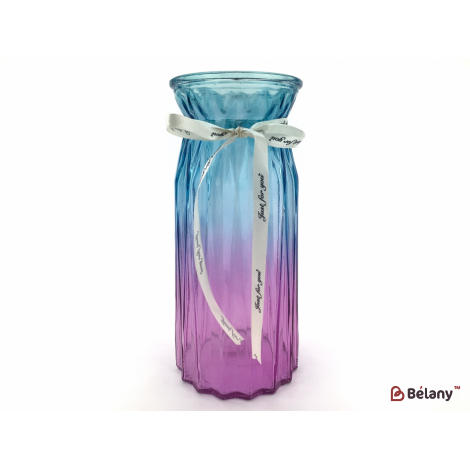 Ваза для цветов "Lavander" небесно-гранатовый 25х9см
