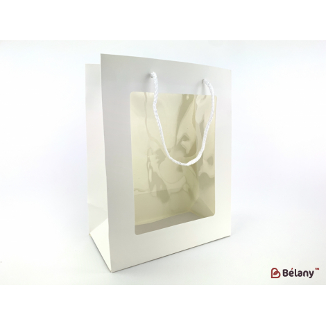 Пакеты с прозрачным окном белые M