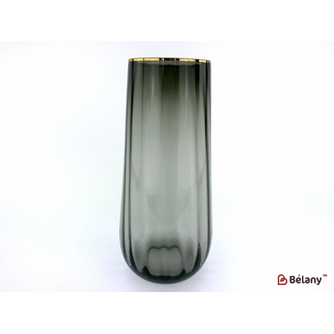 Ваза для квітів "Matte and Gold" попеляста 29х15 см