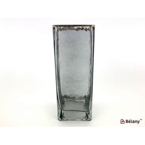 Ваза для цветов "Ice figure" пепельный 8х20см