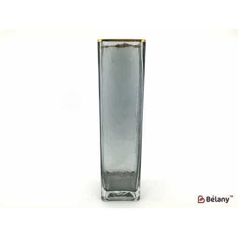 Ваза для цветов "Ice figure" пепельный 8х30см