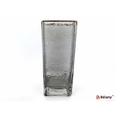 Ваза для цветов "Ice figure" пепельный 10х25см